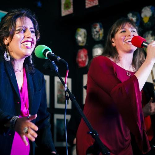 Cecilia and Nicole of Sable Drive Weave Harmonies at a May 11th Show