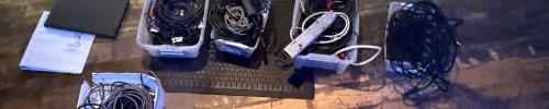 Cables laid out